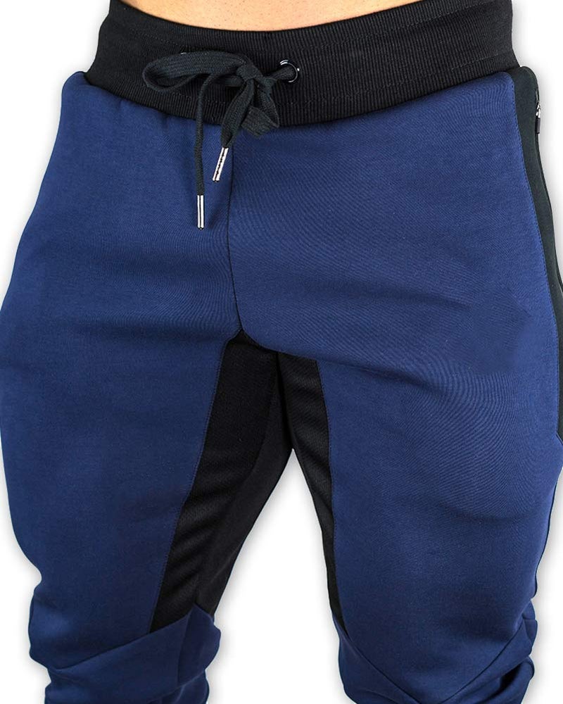 YSENTO Men's Casual Cotton Shorts 3/4 Jogger Capri Cropped Pants Below Knee Shorts with Pockets Navy Size 34 - Image 3